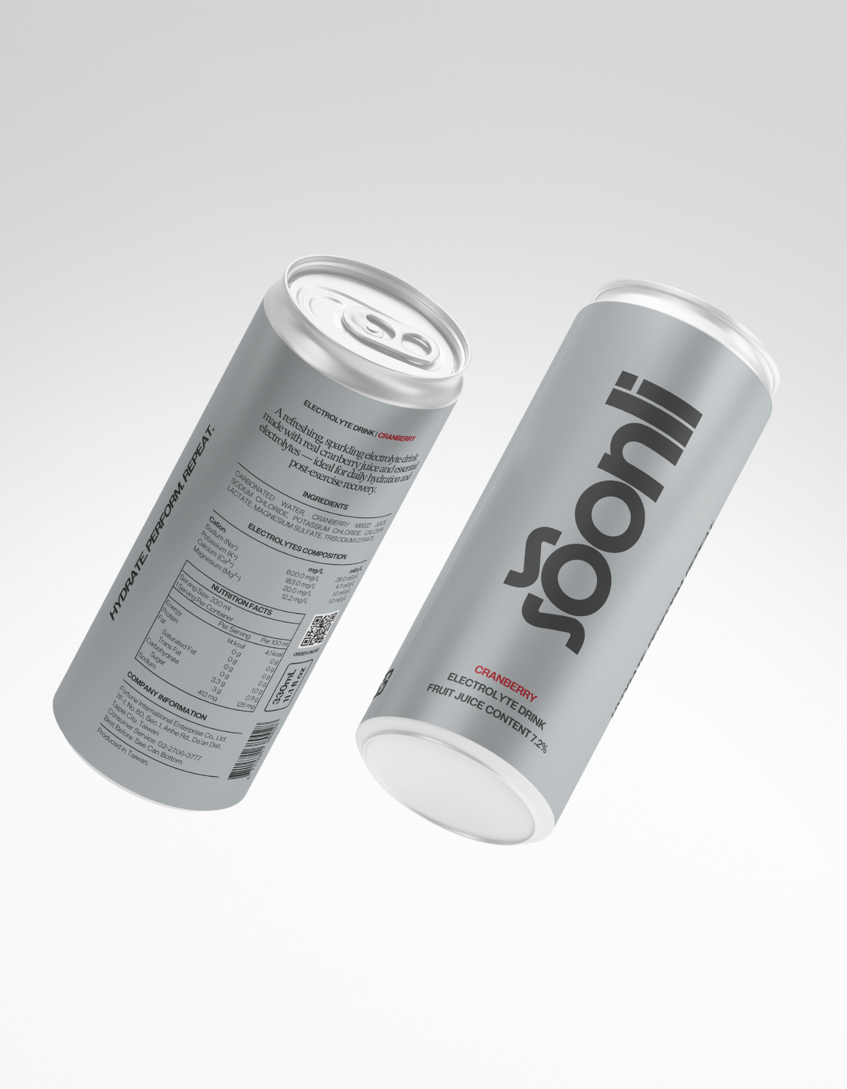 Soonli™ 電解質氣泡飲 - 蔓越莓